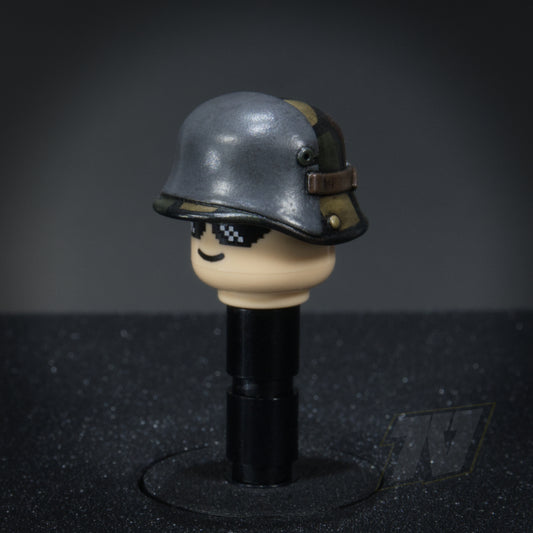 Painted WW1 German M16 Steel Helmet Camo for Big Head